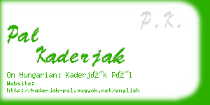 pal kaderjak business card